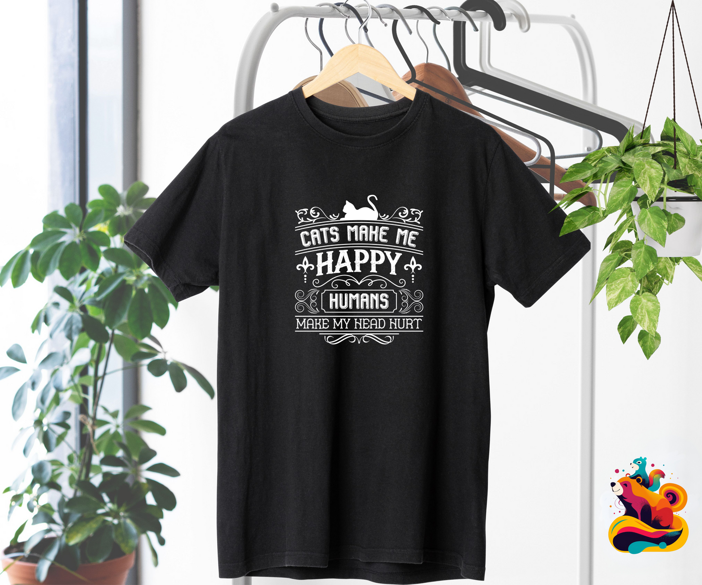 Cats Make Me Happy Tee