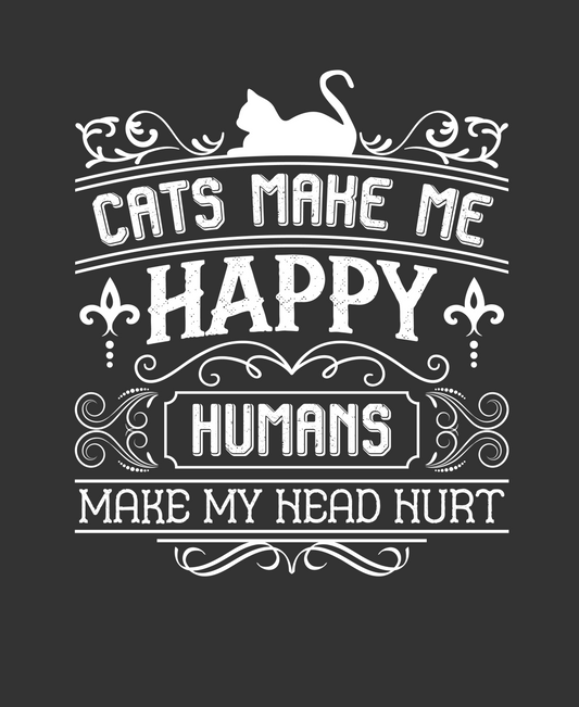 Cats Make Me Happy Tee
